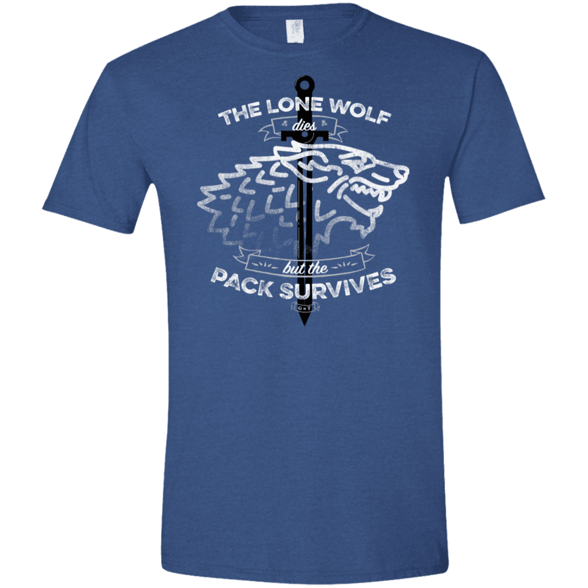 T-Shirts Heather Royal / X-Small The Lone Wolf Men's Semi-Fitted Softstyle