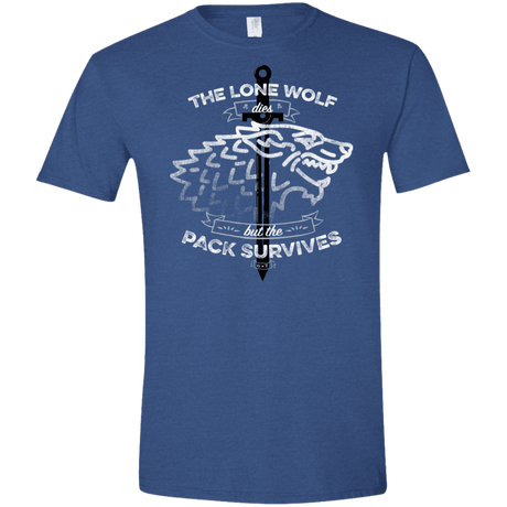 T-Shirts Heather Royal / X-Small The Lone Wolf Men's Semi-Fitted Softstyle