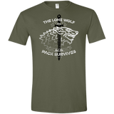 T-Shirts Military Green / S The Lone Wolf Men's Semi-Fitted Softstyle