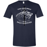 T-Shirts Navy / X-Small The Lone Wolf Men's Semi-Fitted Softstyle