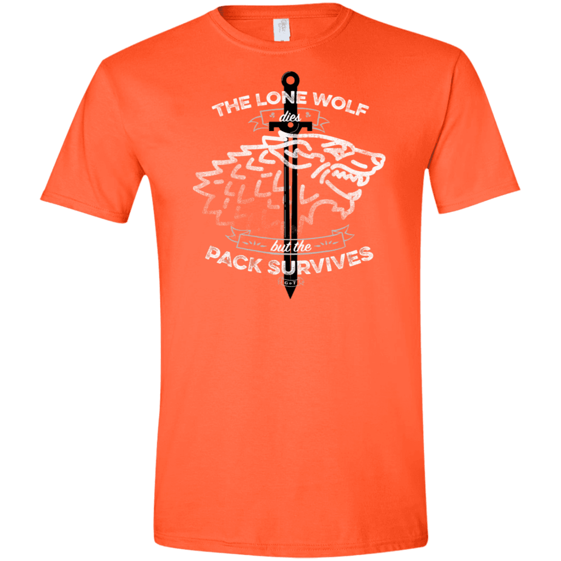 T-Shirts Orange / S The Lone Wolf Men's Semi-Fitted Softstyle