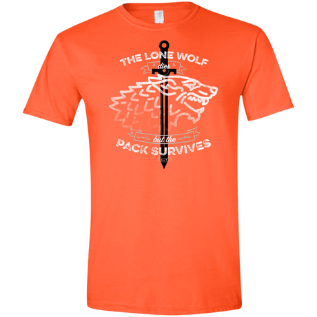 T-Shirts Orange / S The Lone Wolf Men's Semi-Fitted Softstyle