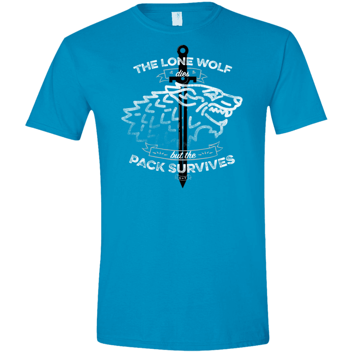 T-Shirts Sapphire / S The Lone Wolf Men's Semi-Fitted Softstyle