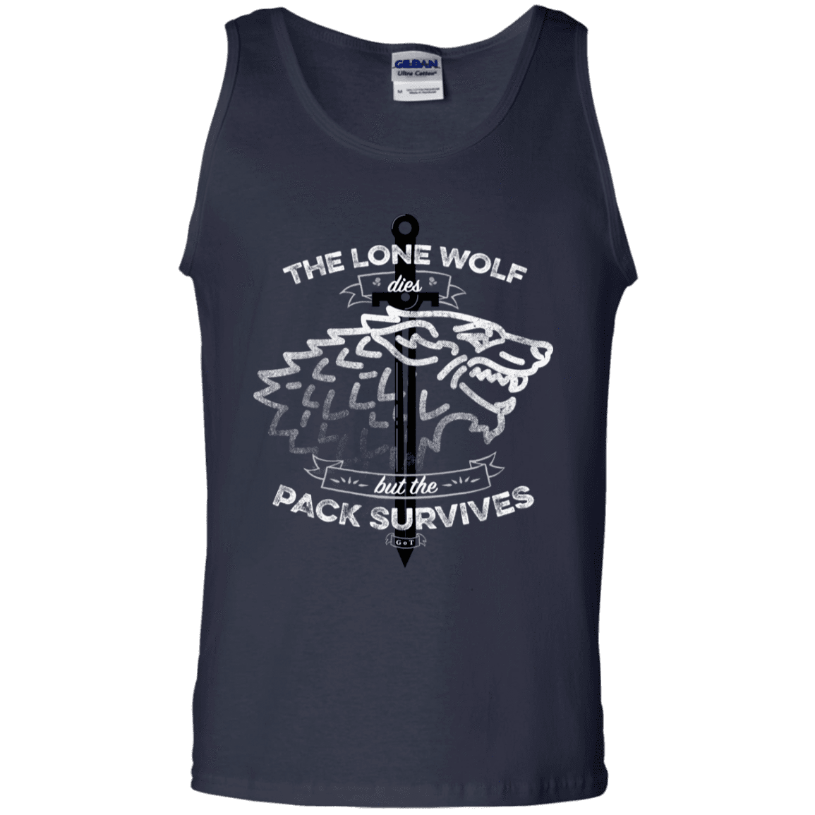 T-Shirts Navy / S The Lone Wolf Men's Tank Top