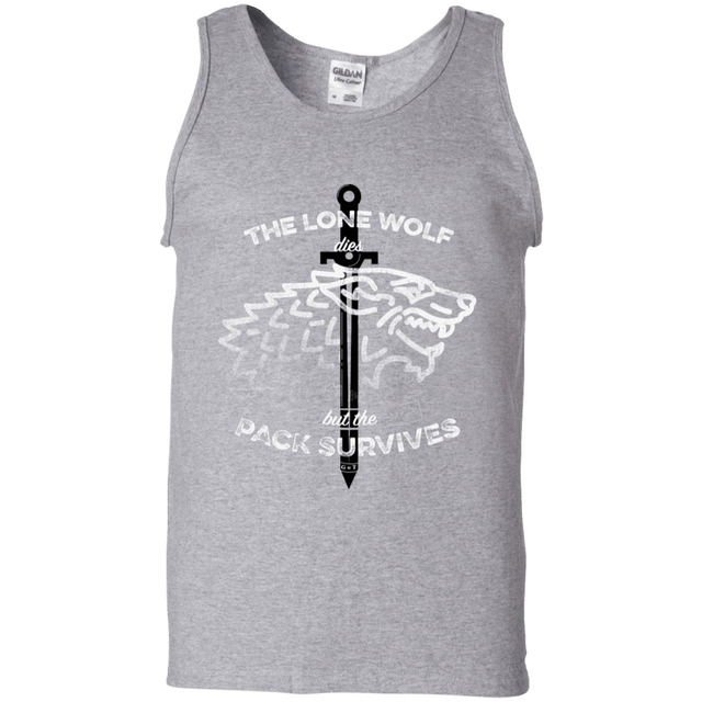 T-Shirts Sport Grey / S The Lone Wolf Men's Tank Top