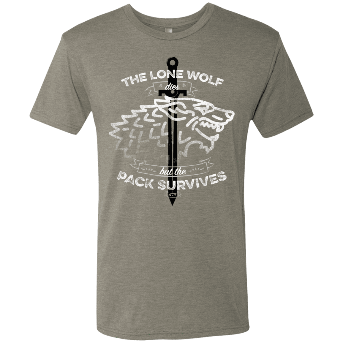 T-Shirts Venetian Grey / S The Lone Wolf Men's Triblend T-Shirt