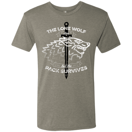 T-Shirts Venetian Grey / S The Lone Wolf Men's Triblend T-Shirt