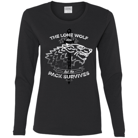 T-Shirts Black / S The Lone Wolf Women's Long Sleeve T-Shirt