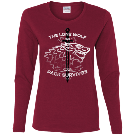 T-Shirts Cardinal / S The Lone Wolf Women's Long Sleeve T-Shirt