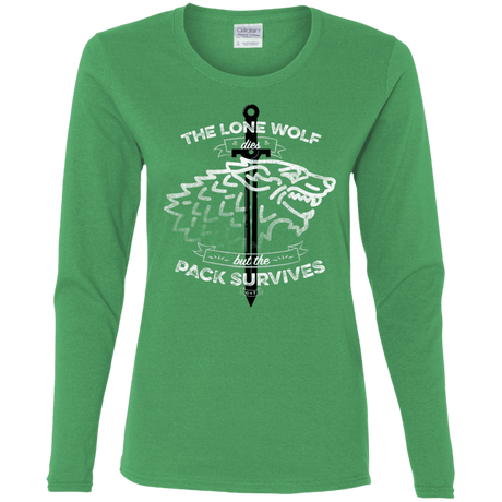 T-Shirts Irish Green / S The Lone Wolf Women's Long Sleeve T-Shirt