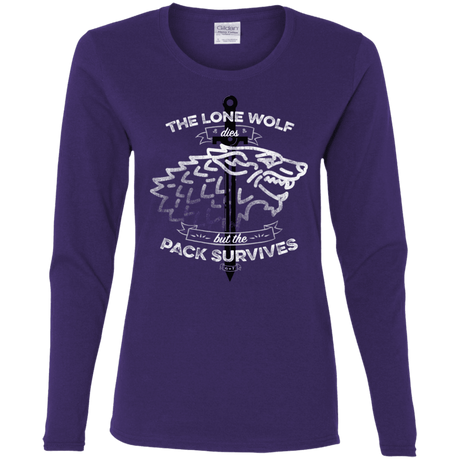 T-Shirts Purple / S The Lone Wolf Women's Long Sleeve T-Shirt