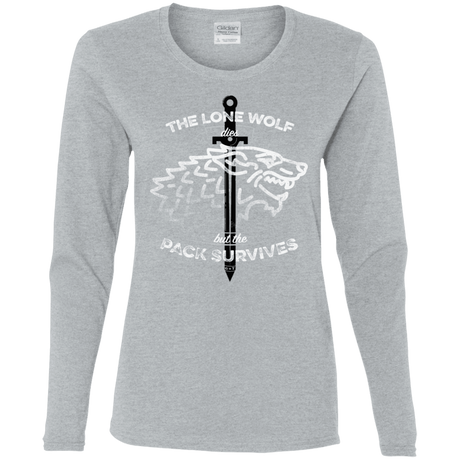 T-Shirts Sport Grey / S The Lone Wolf Women's Long Sleeve T-Shirt