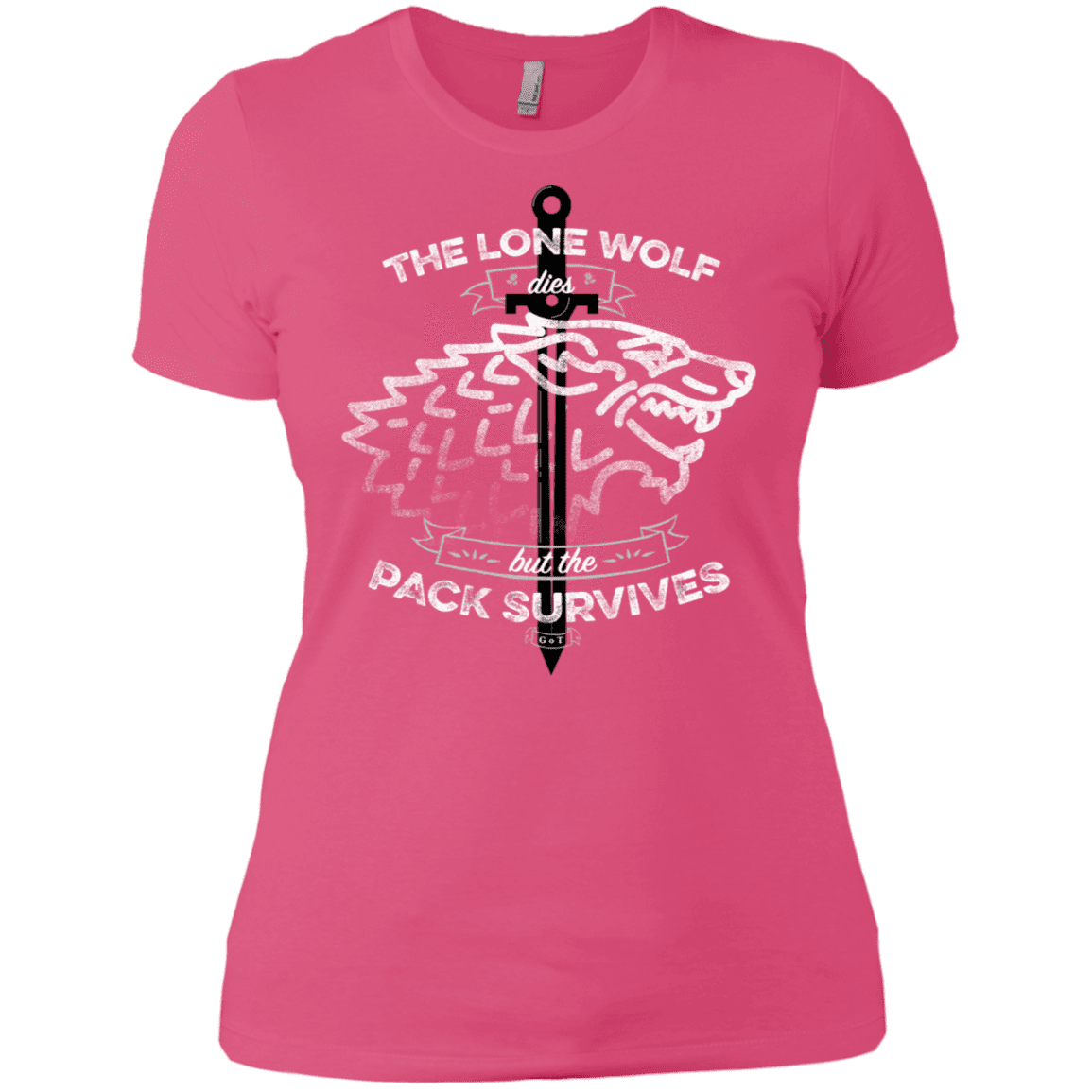 T-Shirts Hot Pink / X-Small The Lone Wolf Women's Premium T-Shirt