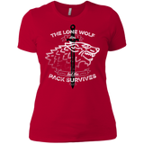 T-Shirts Red / X-Small The Lone Wolf Women's Premium T-Shirt