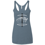 T-Shirts Indigo / X-Small The Lone Wolf Women's Triblend Racerback Tank