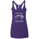 T-Shirts Purple Rush / X-Small The Lone Wolf Women's Triblend Racerback Tank