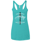 T-Shirts Tahiti Blue / X-Small The Lone Wolf Women's Triblend Racerback Tank