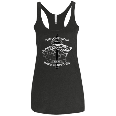 T-Shirts Vintage Black / X-Small The Lone Wolf Women's Triblend Racerback Tank