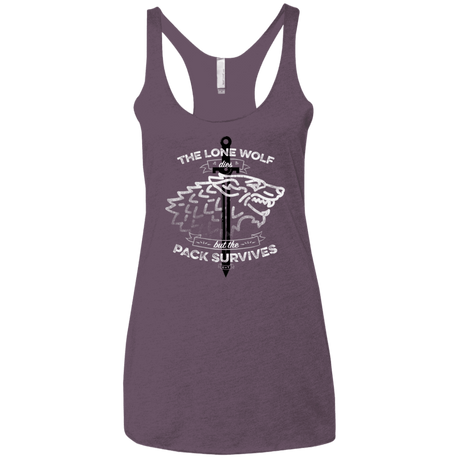 T-Shirts Vintage Purple / X-Small The Lone Wolf Women's Triblend Racerback Tank