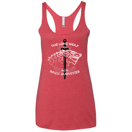 T-Shirts Vintage Red / X-Small The Lone Wolf Women's Triblend Racerback Tank
