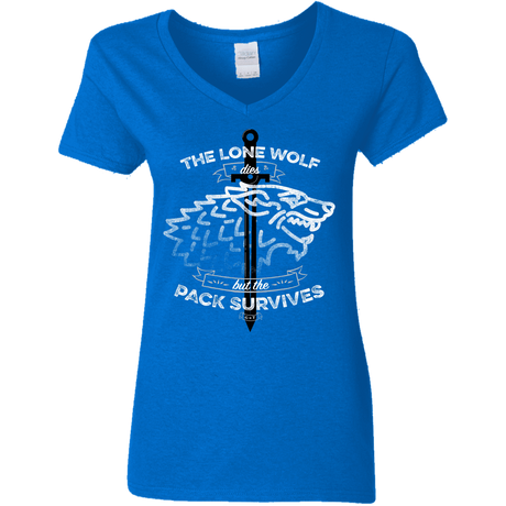 T-Shirts Royal / S The Lone Wolf Women's V-Neck T-Shirt