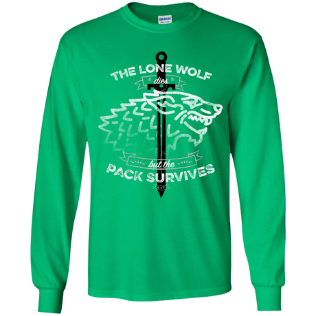 T-Shirts Irish Green / YS The Lone Wolf Youth Long Sleeve T-Shirt