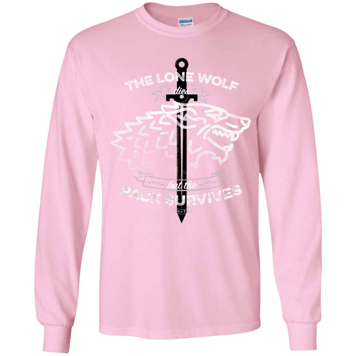T-Shirts Light Pink / YS The Lone Wolf Youth Long Sleeve T-Shirt