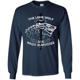 T-Shirts Navy / YS The Lone Wolf Youth Long Sleeve T-Shirt