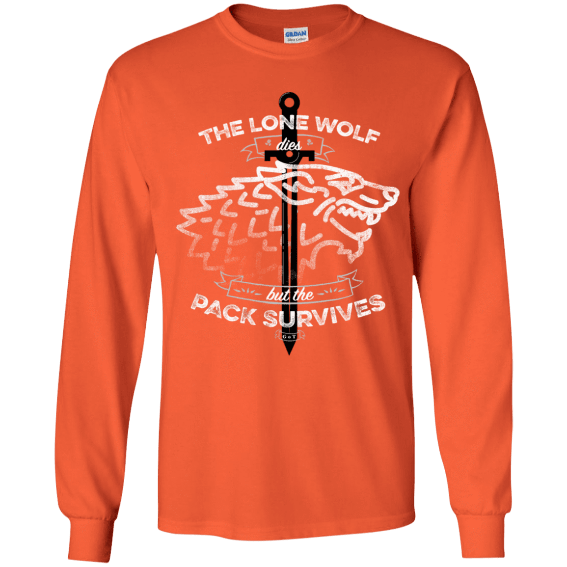 T-Shirts Orange / YS The Lone Wolf Youth Long Sleeve T-Shirt