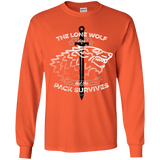 T-Shirts Orange / YS The Lone Wolf Youth Long Sleeve T-Shirt