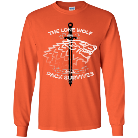 T-Shirts Orange / YS The Lone Wolf Youth Long Sleeve T-Shirt