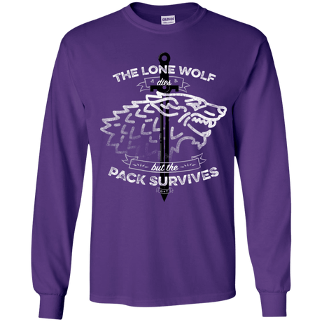 T-Shirts Purple / YS The Lone Wolf Youth Long Sleeve T-Shirt