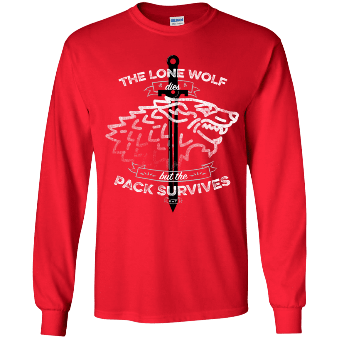 T-Shirts Red / YS The Lone Wolf Youth Long Sleeve T-Shirt