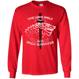 T-Shirts Red / YS The Lone Wolf Youth Long Sleeve T-Shirt