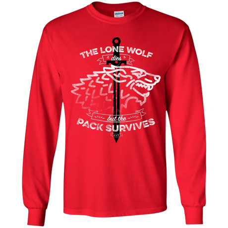 T-Shirts Red / YS The Lone Wolf Youth Long Sleeve T-Shirt