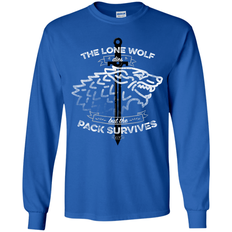 T-Shirts Royal / YS The Lone Wolf Youth Long Sleeve T-Shirt