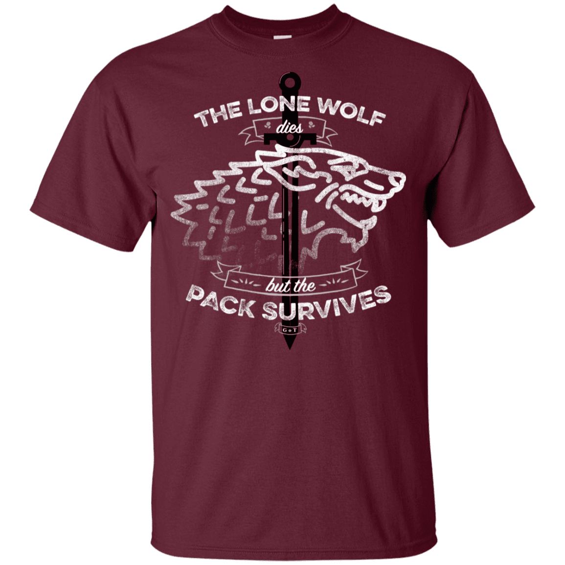 T-Shirts Maroon / YXS The Lone Wolf Youth T-Shirt