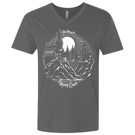 T-Shirts Heavy Metal / X-Small The Magic Never Ends Men's Premium V-Neck