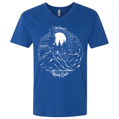 T-Shirts Royal / X-Small The Magic Never Ends Men's Premium V-Neck