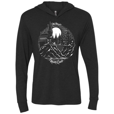 T-Shirts Vintage Black / X-Small The Magic Never Ends Triblend Long Sleeve Hoodie Tee
