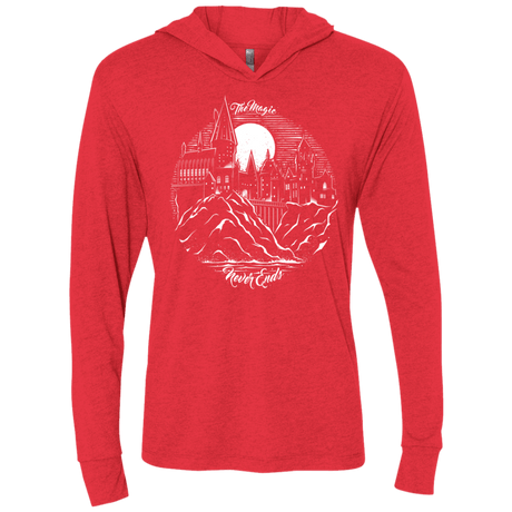 T-Shirts Vintage Red / X-Small The Magic Never Ends Triblend Long Sleeve Hoodie Tee