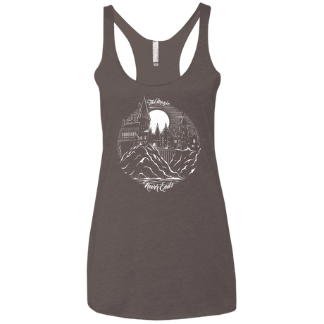 T-Shirts Macchiato / X-Small The Magic Never Ends Women's Triblend Racerback Tank