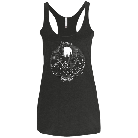T-Shirts Vintage Black / X-Small The Magic Never Ends Women's Triblend Racerback Tank