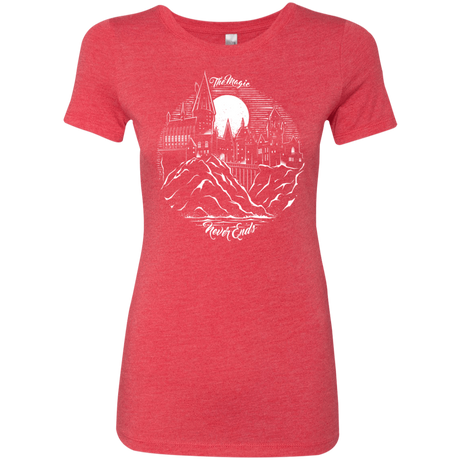 T-Shirts Vintage Red / Small The Magic Never Ends Women's Triblend T-Shirt