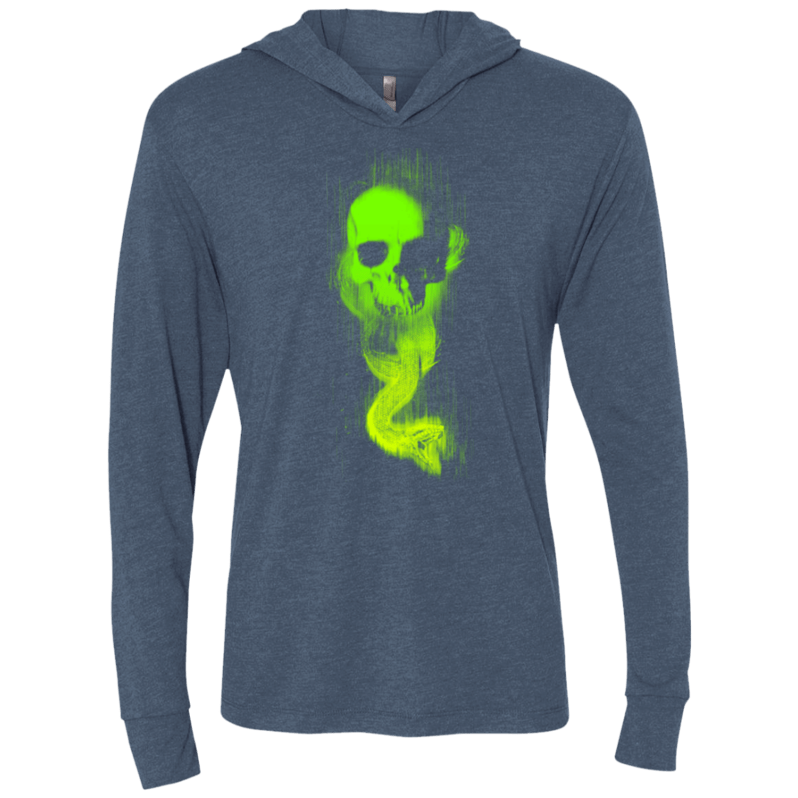 T-Shirts Indigo / X-Small THE MARK Triblend Long Sleeve Hoodie Tee