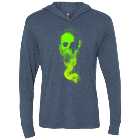 T-Shirts Indigo / X-Small THE MARK Triblend Long Sleeve Hoodie Tee