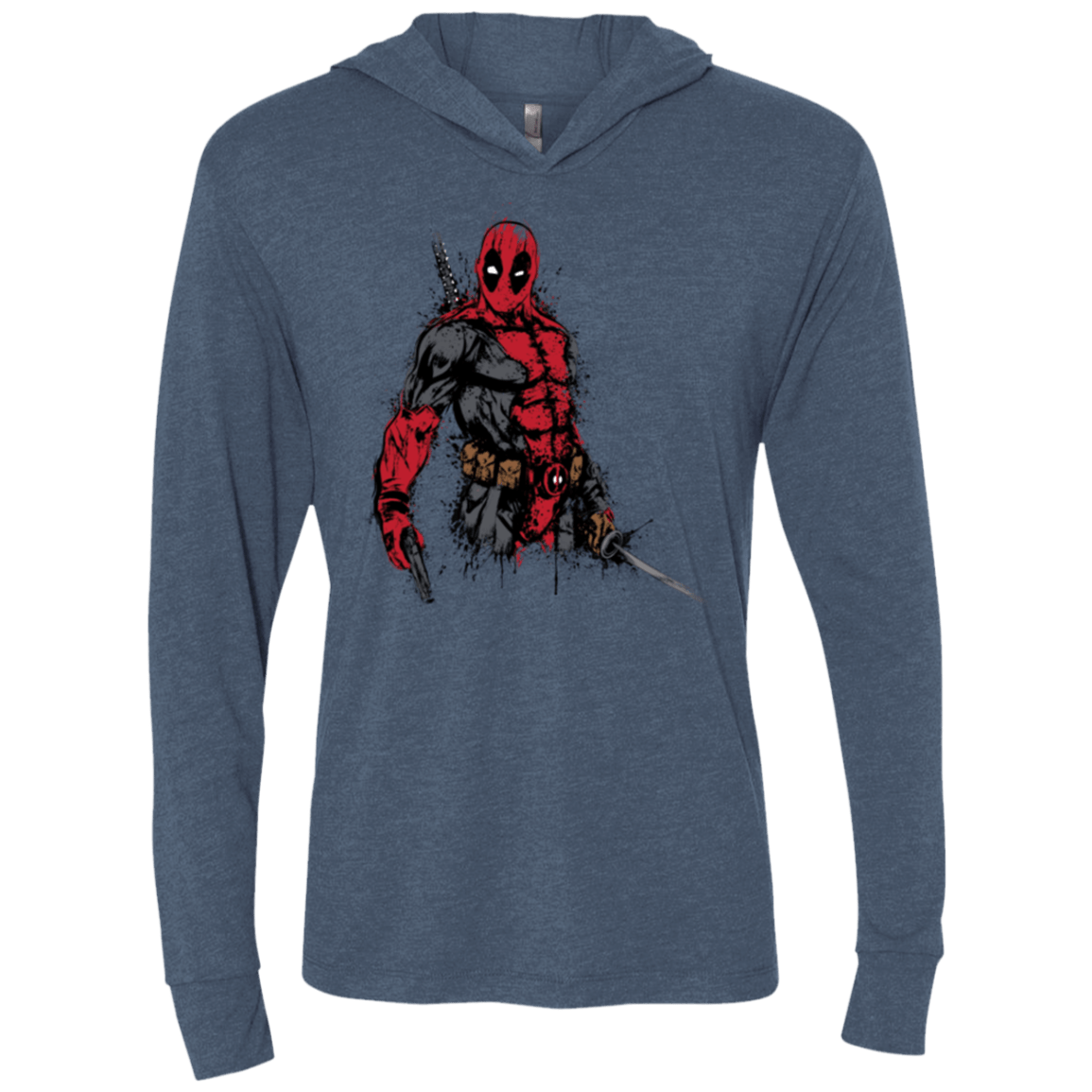 T-Shirts Indigo / X-Small The Merc (2) Triblend Long Sleeve Hoodie Tee