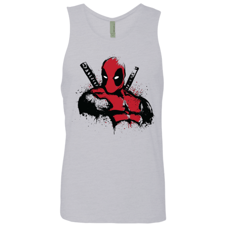 T-Shirts Heather Grey / Small The Merc in Red Men's Premium Tank Top