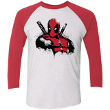 T-Shirts Heather White/Vintage Red / X-Small The Merc in Red Men's Triblend 3/4 Sleeve