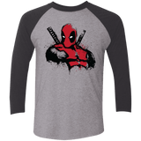 T-Shirts Premium Heather/ Vintage Black / X-Small The Merc in Red Men's Triblend 3/4 Sleeve